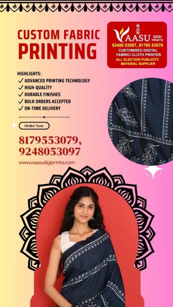 On-Demand Digital Printed Silk Sarees