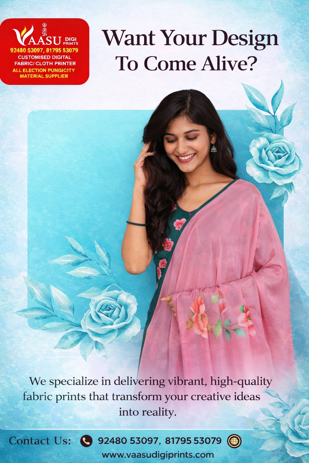 Customized Saree Printing Services in Hyderabad