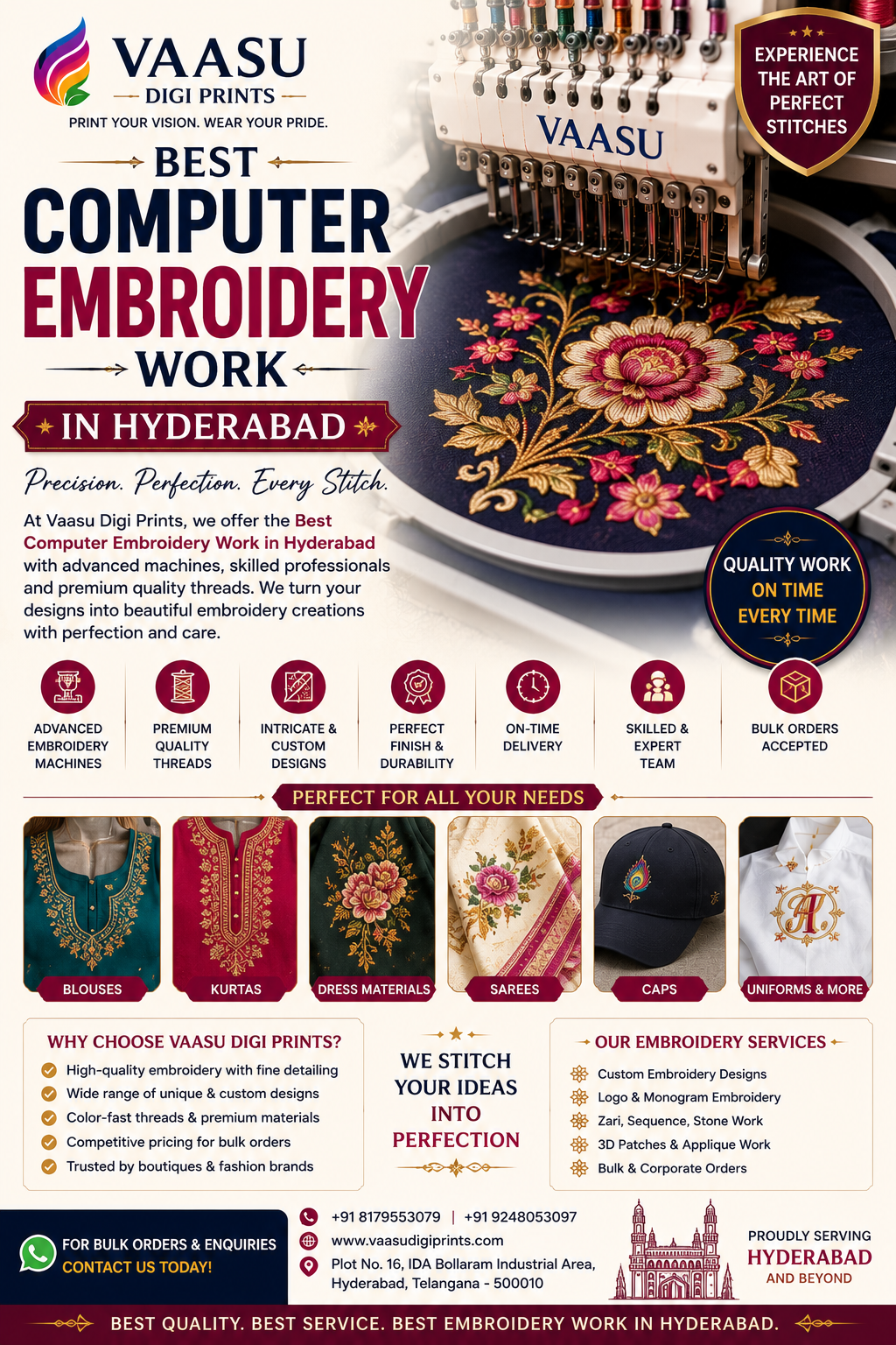 Best Computer Embroidery Work in Hyderabad