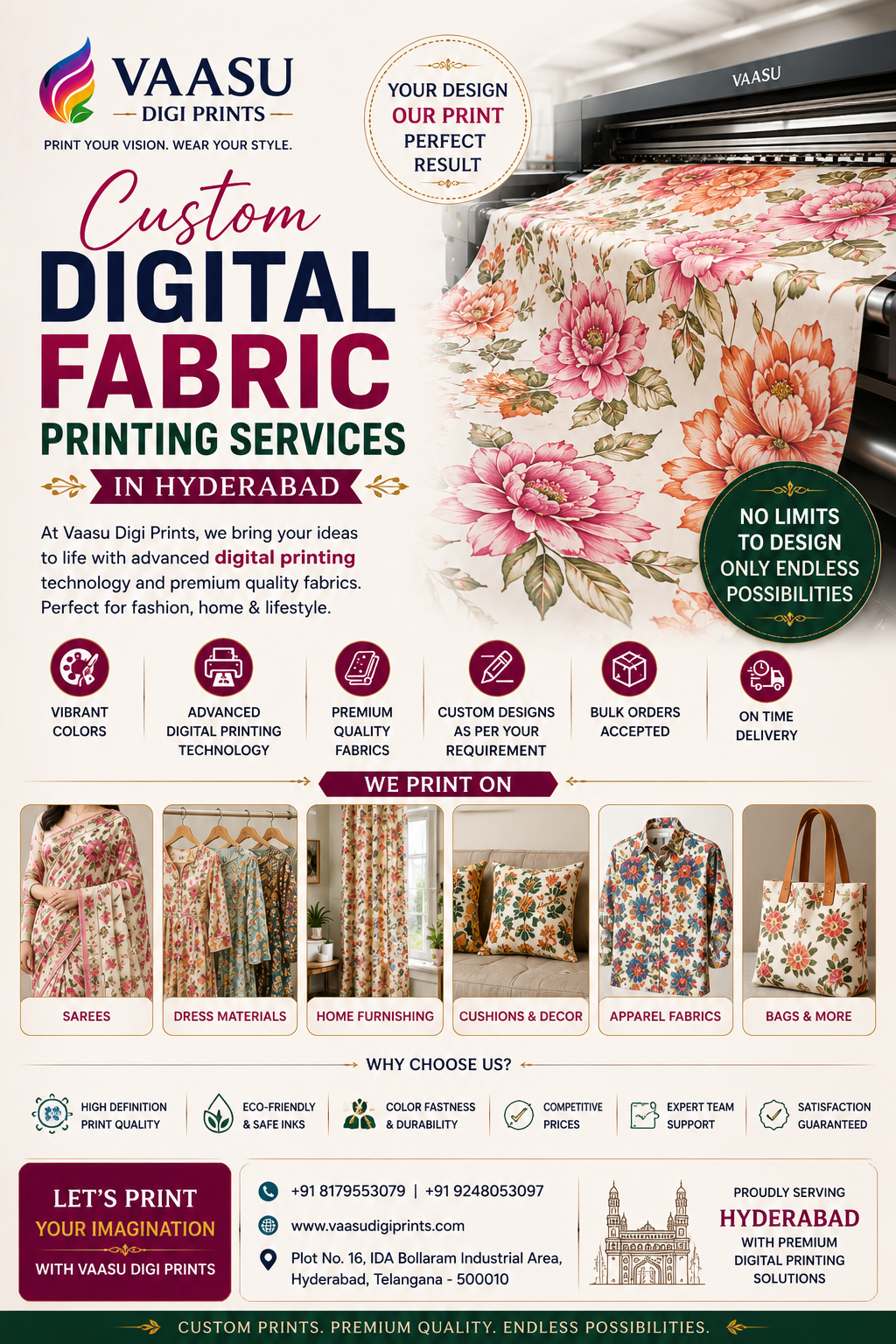 Custom Digital Fabric Printing Services in Hyderabad