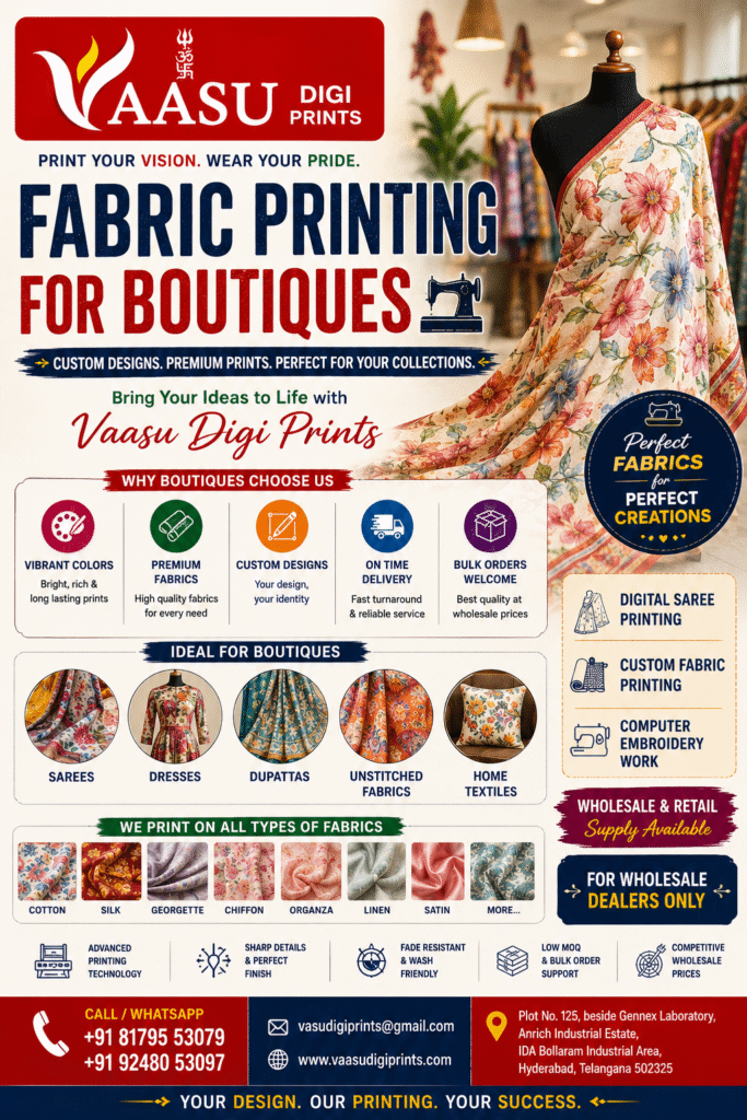 Fabric printing for boutiques
