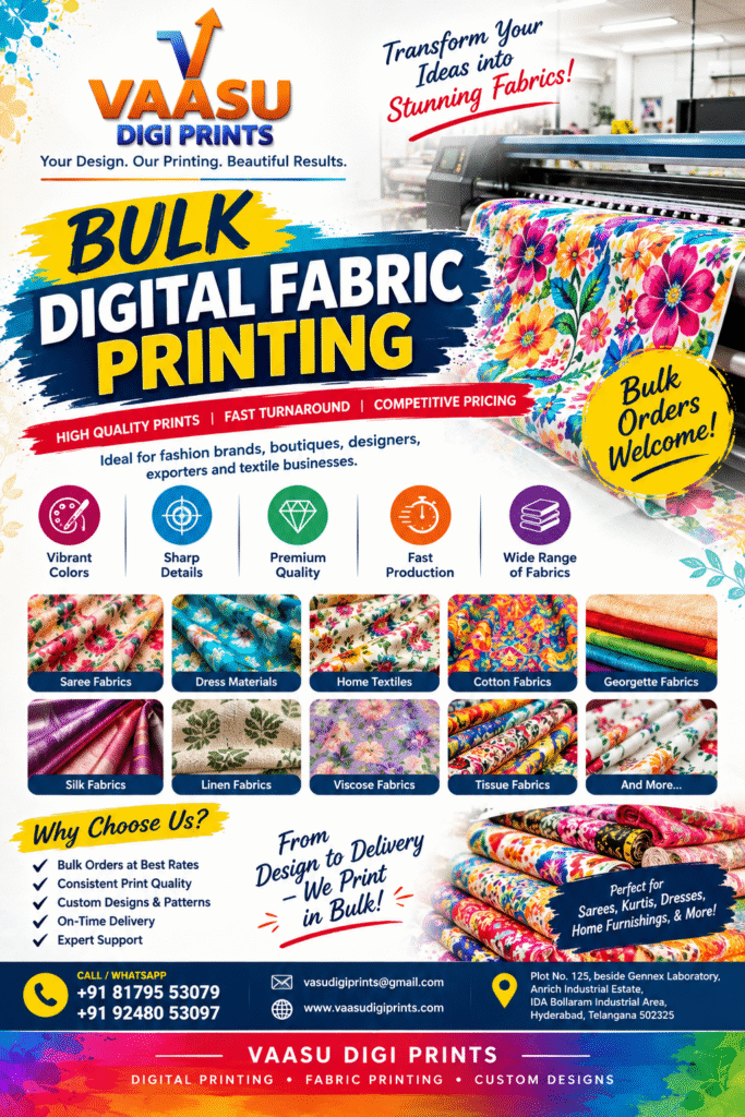Bulk digital fabric printing