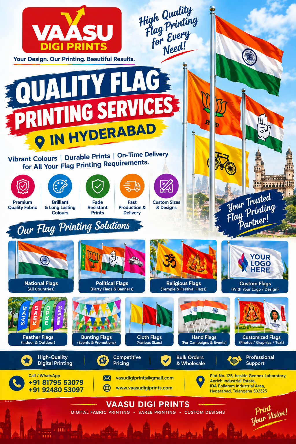 Quality Flag Printing Services in Hyderabad