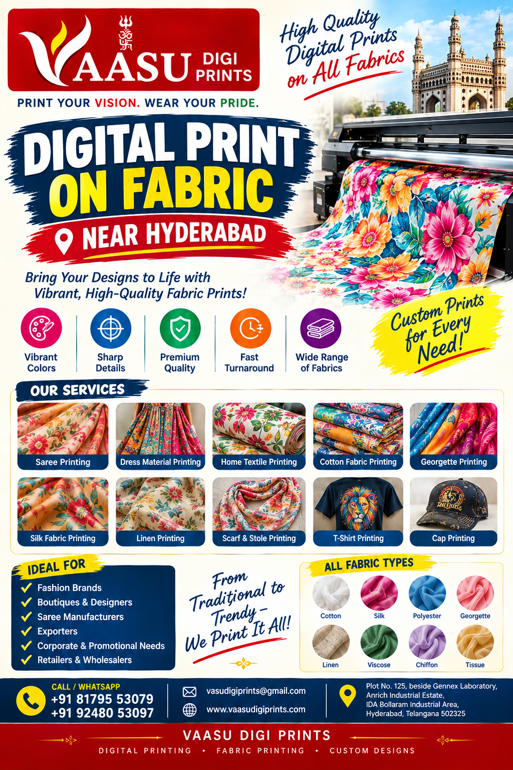 digital print on fabric near hyderabad