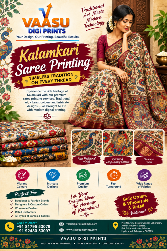 kalamkari saree printing