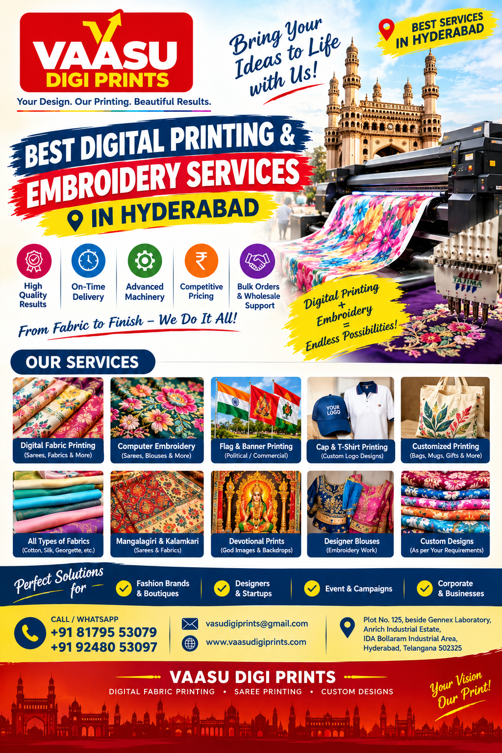 Best Digital Printing and Embroidery Services in Hyderabad