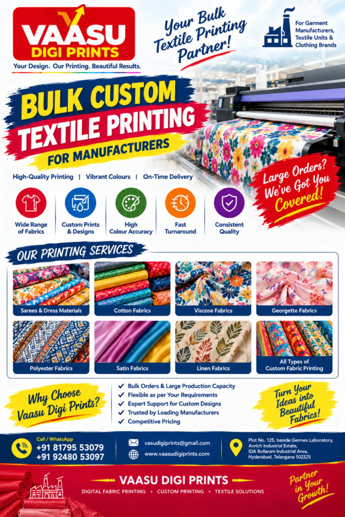 Bulk Custom Textile Printing for Manufacturers
