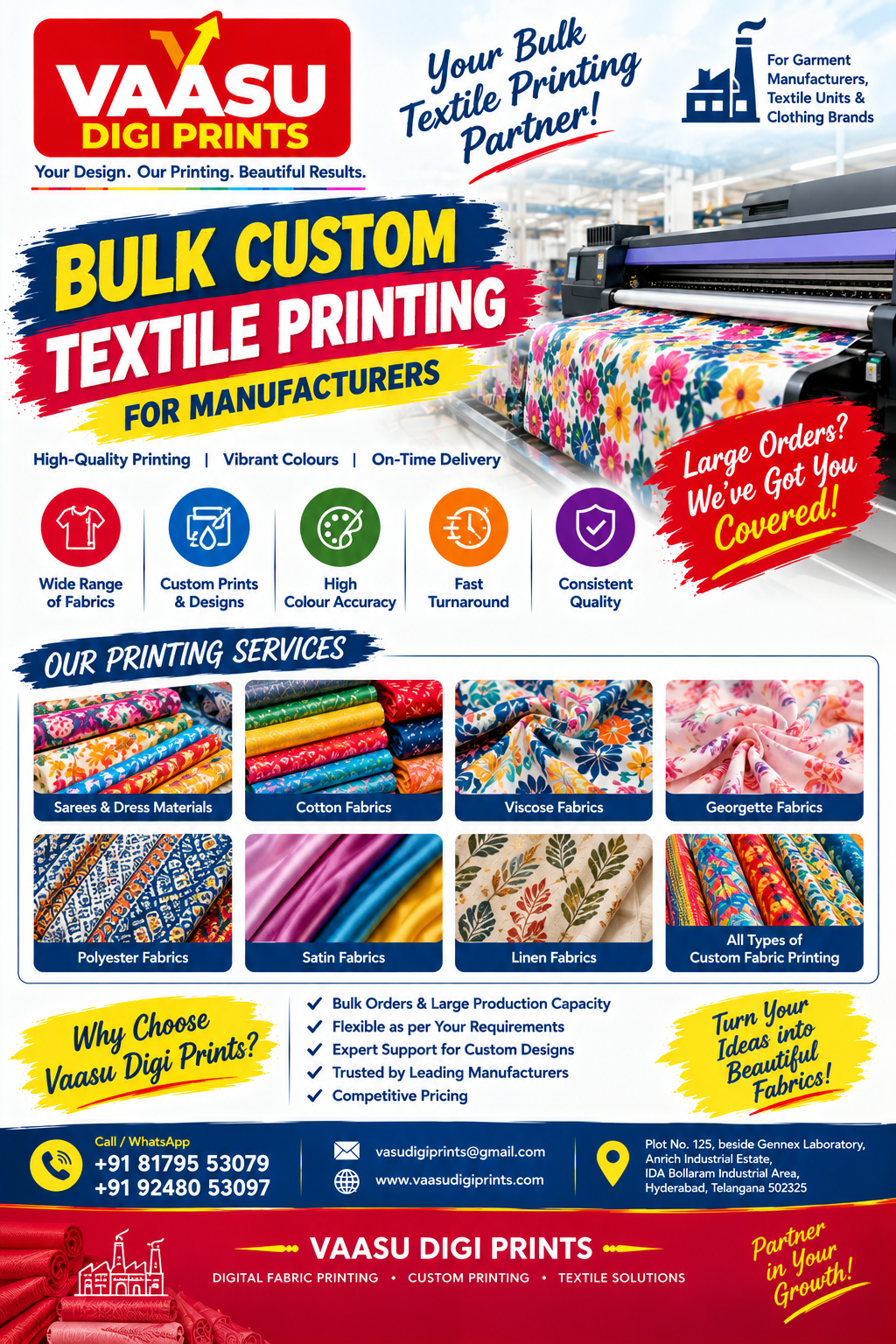 Bulk Custom Textile Printing for Manufacturers