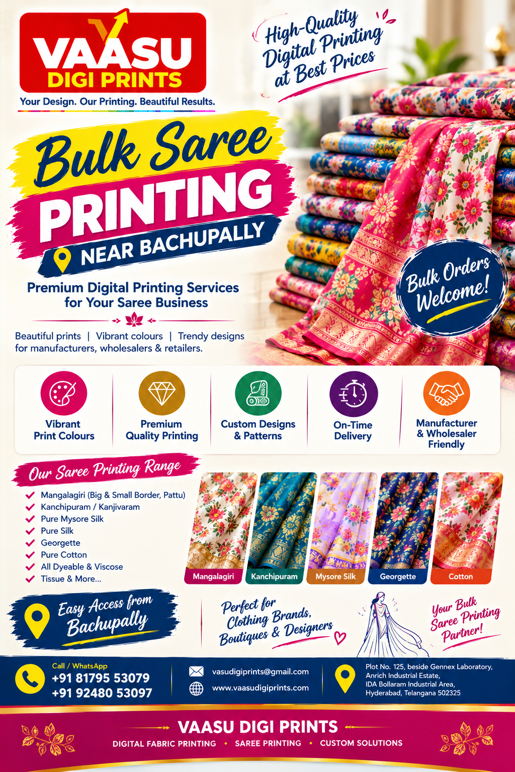 Bulk Saree Printing Near Bachupally