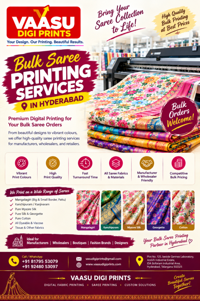 Bulk Saree Printing Services in Hyderabad
