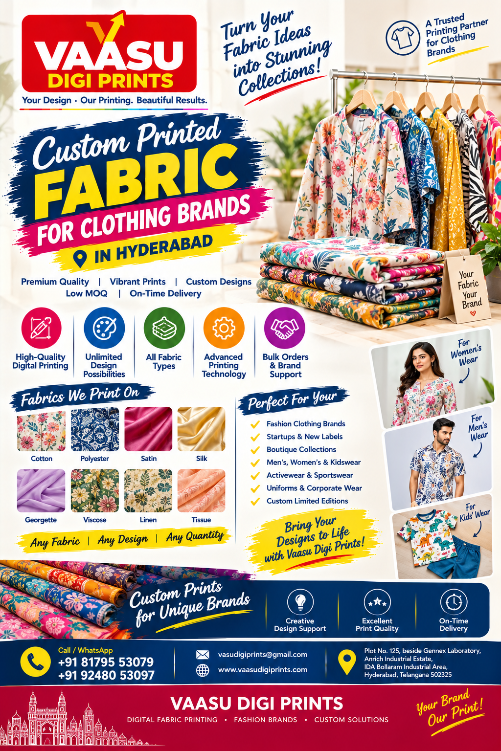 Custom Printed Fabric for Clothing Brands
