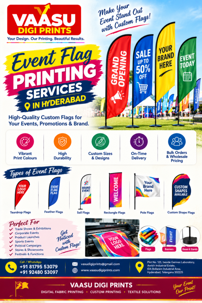 Event Flag Printing Services in Hyderabad