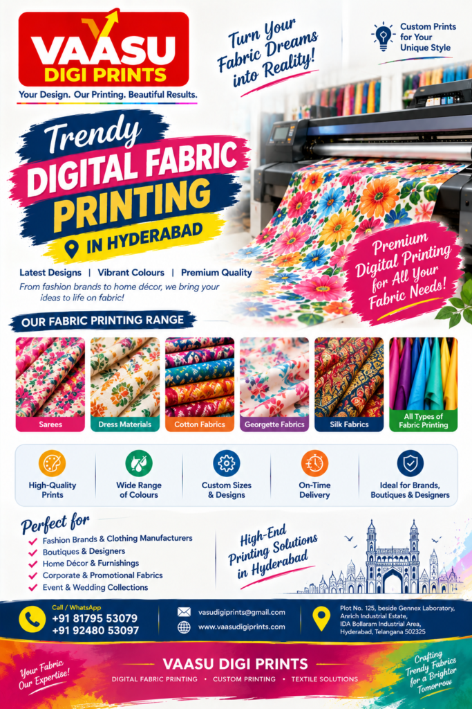 Trendy Digital Fabric Printing in Hyderabad