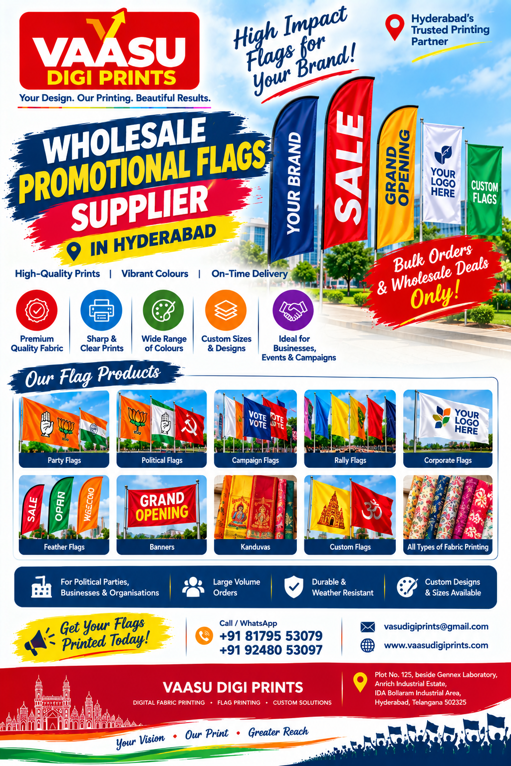 Wholesale Promotional Flags Supplier in Hyderabad